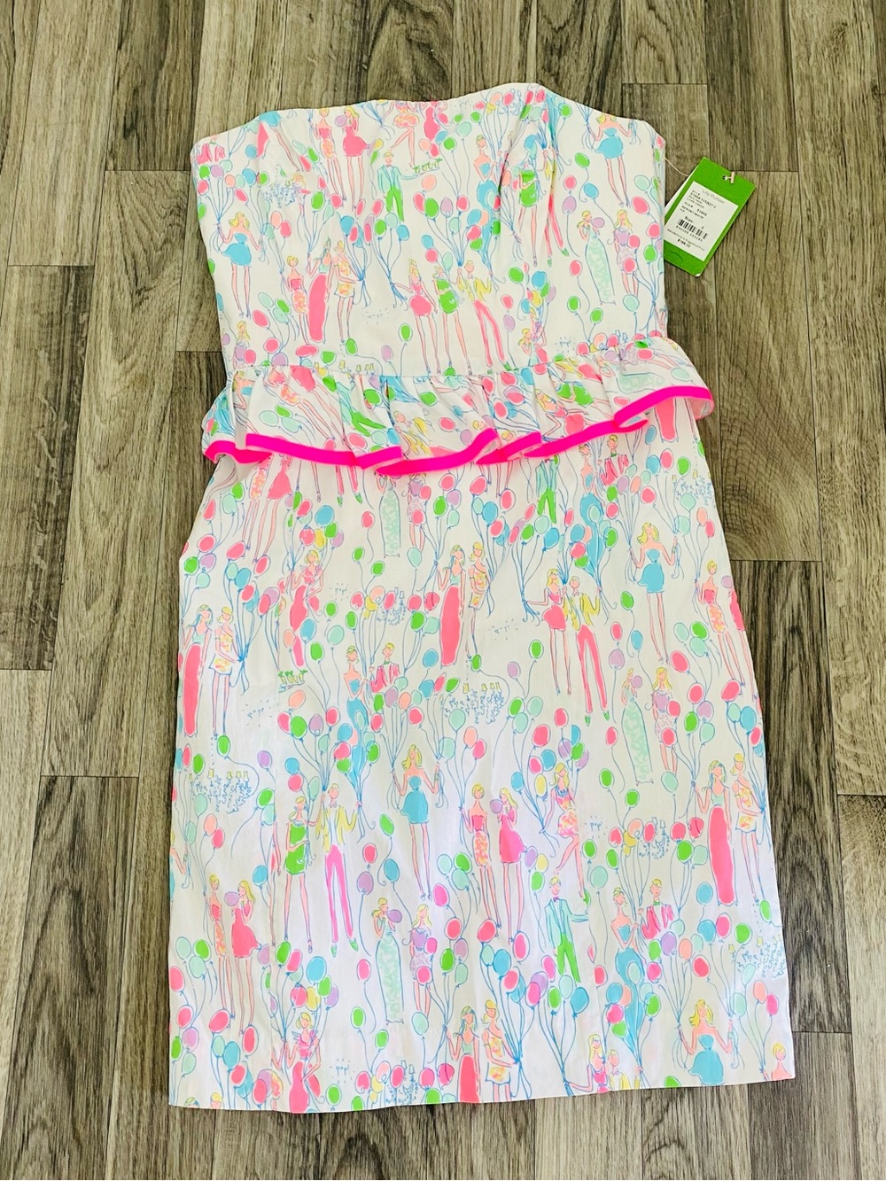 Lilly Pulitzer Lowe dress resort white pop birthday balloon dress nwt 0 HTF
